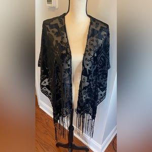 Lovely black wrap/shawl.